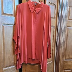 Eileen Fisher Rich RUST colored Blouse
